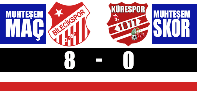 BİLECİKSPORDAN GOL RESİTALİ ! BİLECİKSPOR: 8 – KÜRESPOR:0