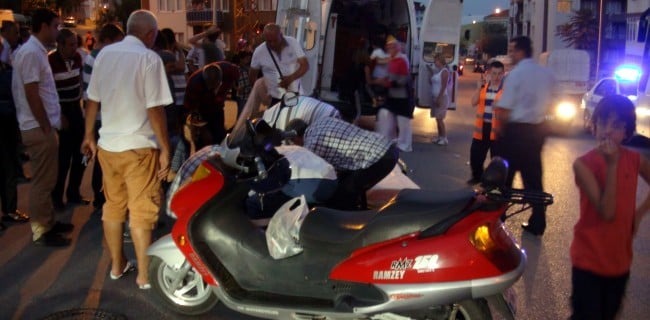 BİLECİK EĞİTİM SOKAK’TA MOTORSİKLET KAZASI ! 1 YARALI