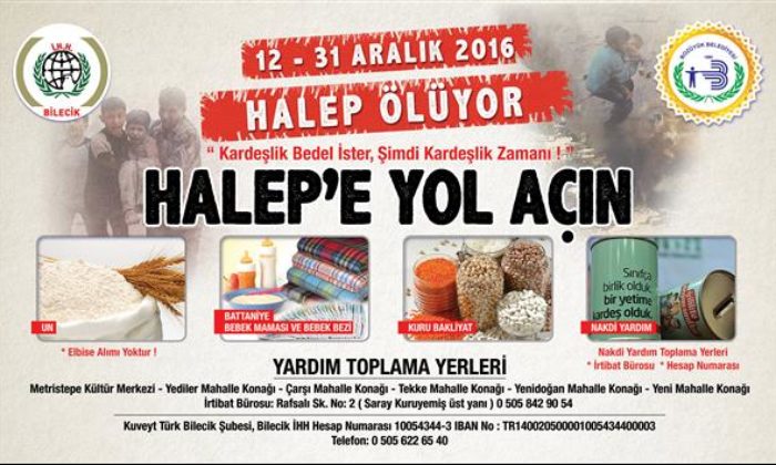 SAVAŞ VE BOMBARDIMAN İLE BOĞUŞAN HALEP’E YARDIM PROTOKOLÜ İMZALANDI