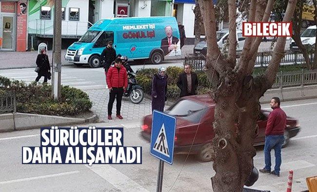 yayalara taninan oncelige suruculer alisamadi