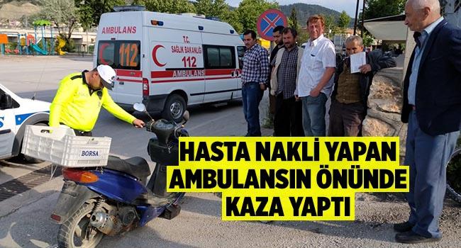 bilecik hasta nakli yapan ambulansin onunde kaza yapti bilecikte motosiklet kaza