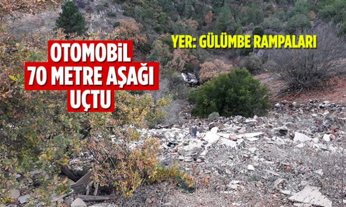 bilecik-gulumbe -rampalari-otomobil-70-metre-asagi-uctu