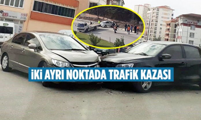 bilecik iki ayri noktada trafik kazasi-m