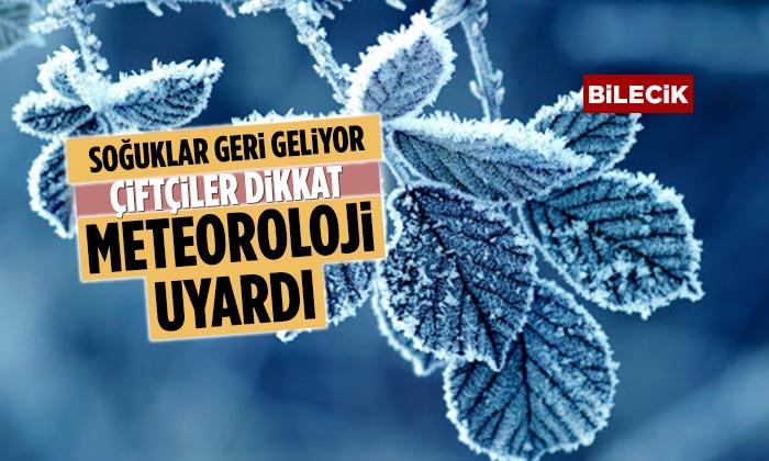 Bilecik İçin Zirai Don Uyarısı