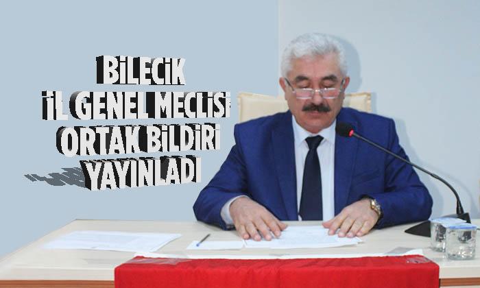 Bilecik İl Genel Meclisi Üyeleri Ortak Bildiri Yayınladı