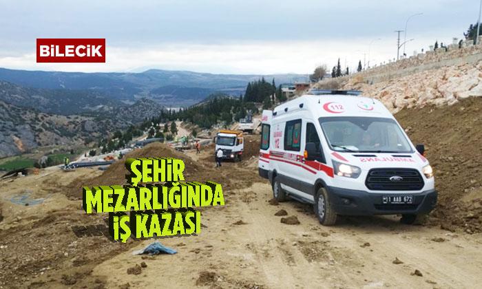 Bilecik Şehir Mezarlığında İş Kazası