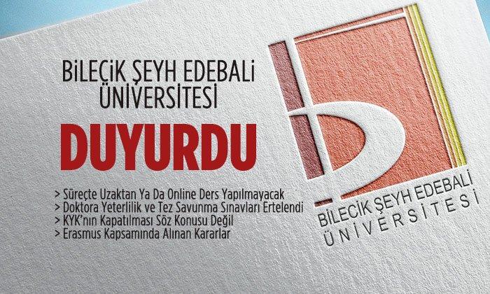 BŞEÜ Koronavirüs Tedbirleri Kapsamında Alınan Kararları Duyurdu