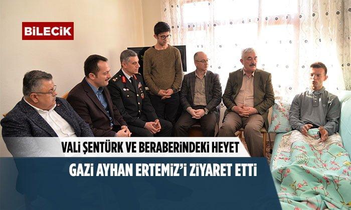 Vali Bilal Şentürk Gazi Ayhan Ertemiz’i Ziyaret Etti