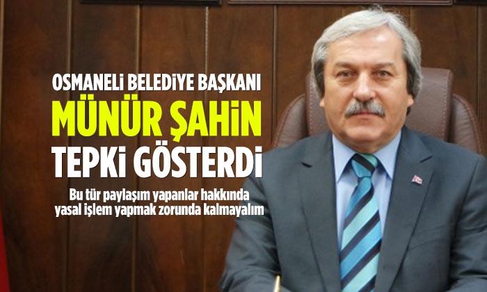 Osmaneli Belediye Başkanı Münür Şahin Tepki Gösterdi