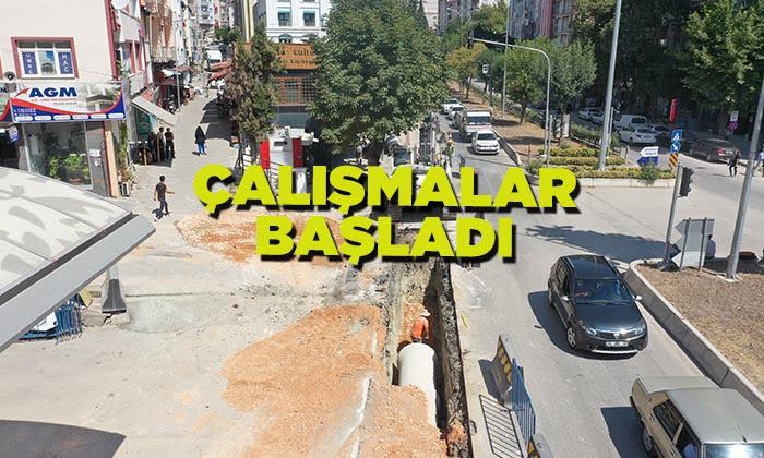 Atatürk Bulvarında Altyapı Çalışmaları Başladı