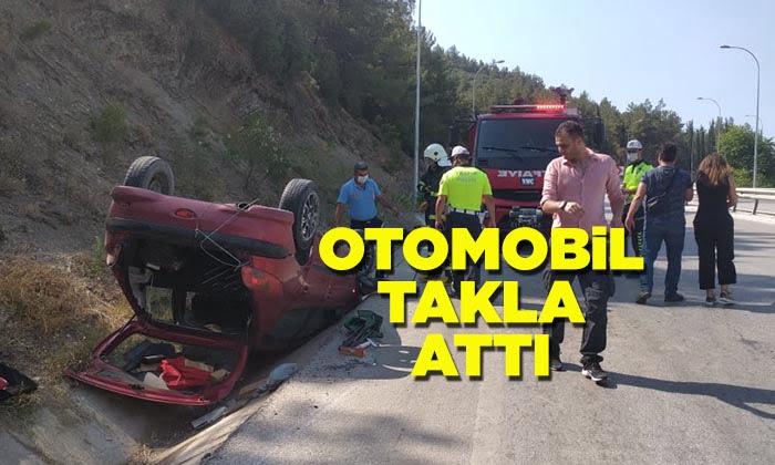 Bilecik Toki Rampasında Otomobil Takla Attı