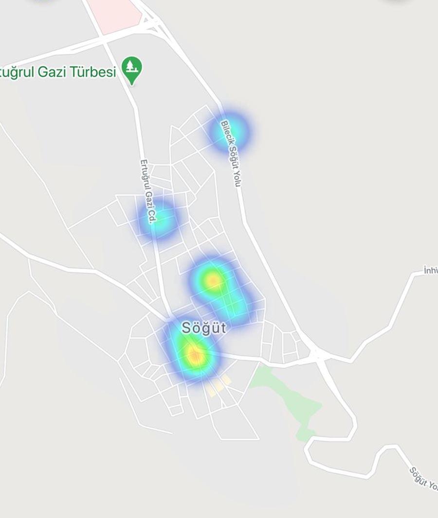 Söğüt Koronavirüs Haritası