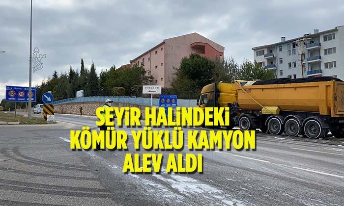 Bilecik’te Kamyon Kupa Kısmından Alev Aldı