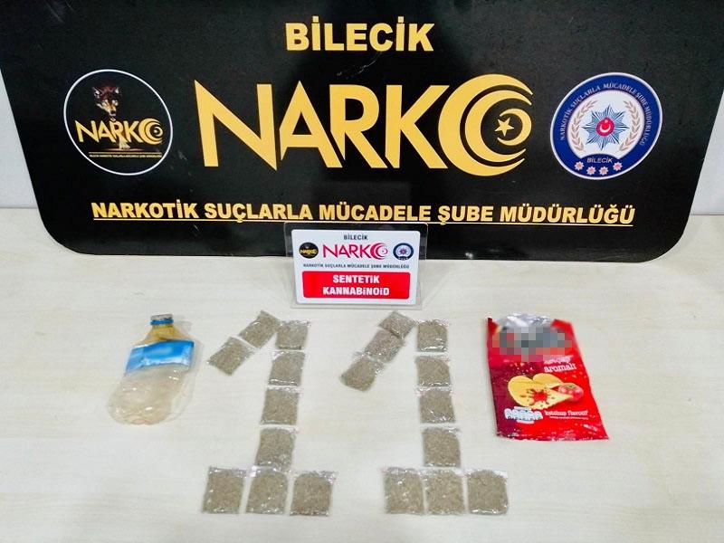 Sentetik Kannabinoid Cips Poşetine Gizlenmiş-bilecik-haber