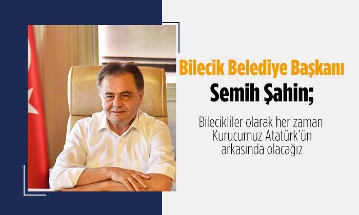 Bilecik’i Atatürk ve Türk Bayraklarıyla Donatan Başkan Şahin, Açıklama Yaptı