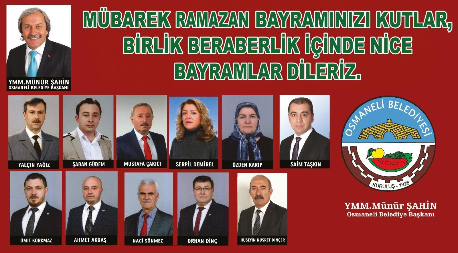 Osmaneli Belediye Başkanı Münür Şahin’in Ramazan Bayram Mesajı