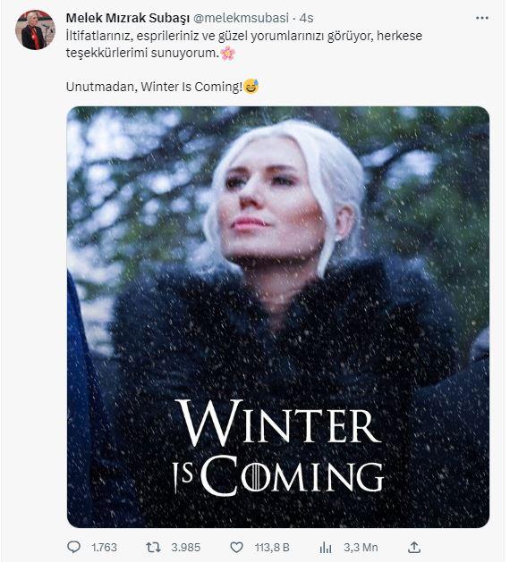 Melek Mızrak Subaşı Game of thrones Twitter