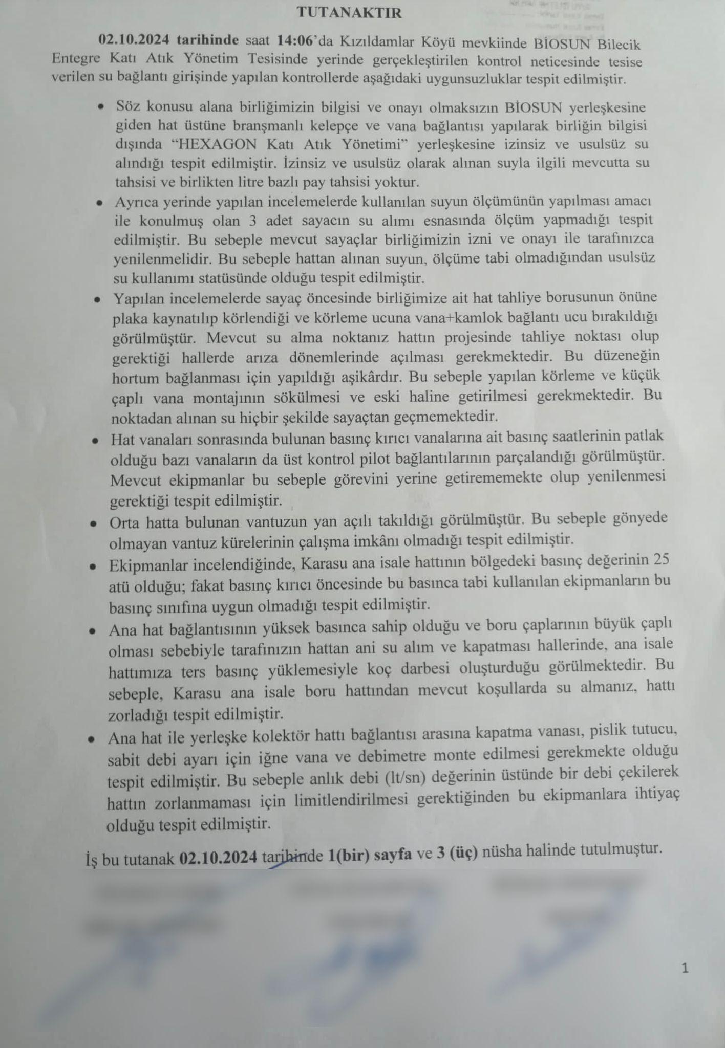usulsuz kullanim gerekcesiyle suyu kesildi-bilecik-haber