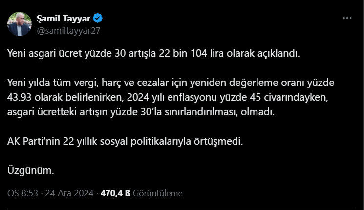 samil tayyar asgari ucret tepkisi