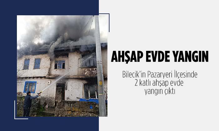 2 Katlı Ahşap Evde Yangın Çıktı