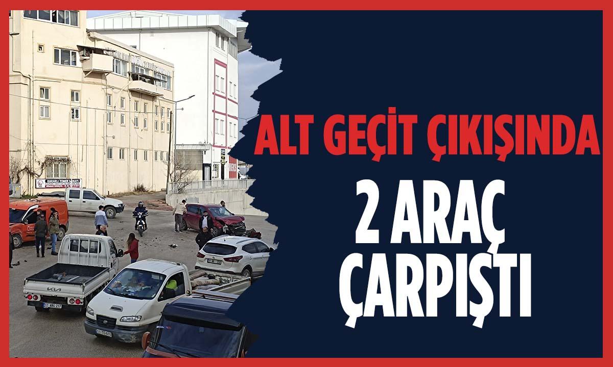 Alt Geçit Çıkışında Kaza