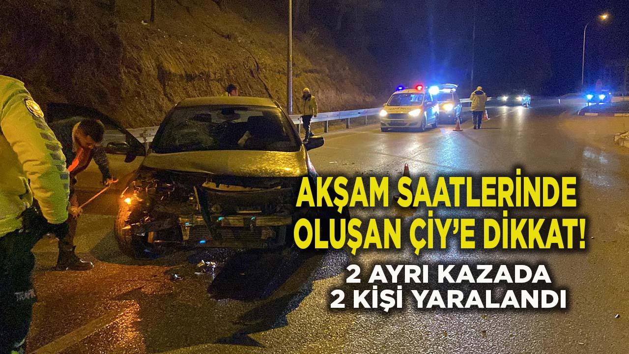 Bilecik’te Çiy Nedeniyle 2 Ayrı Kaza