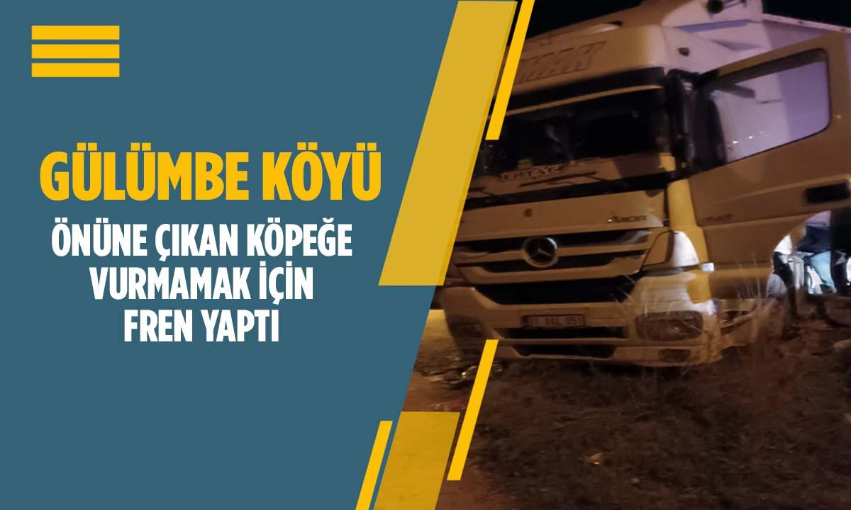 Gülümbe Köyünde TIR Kazası
