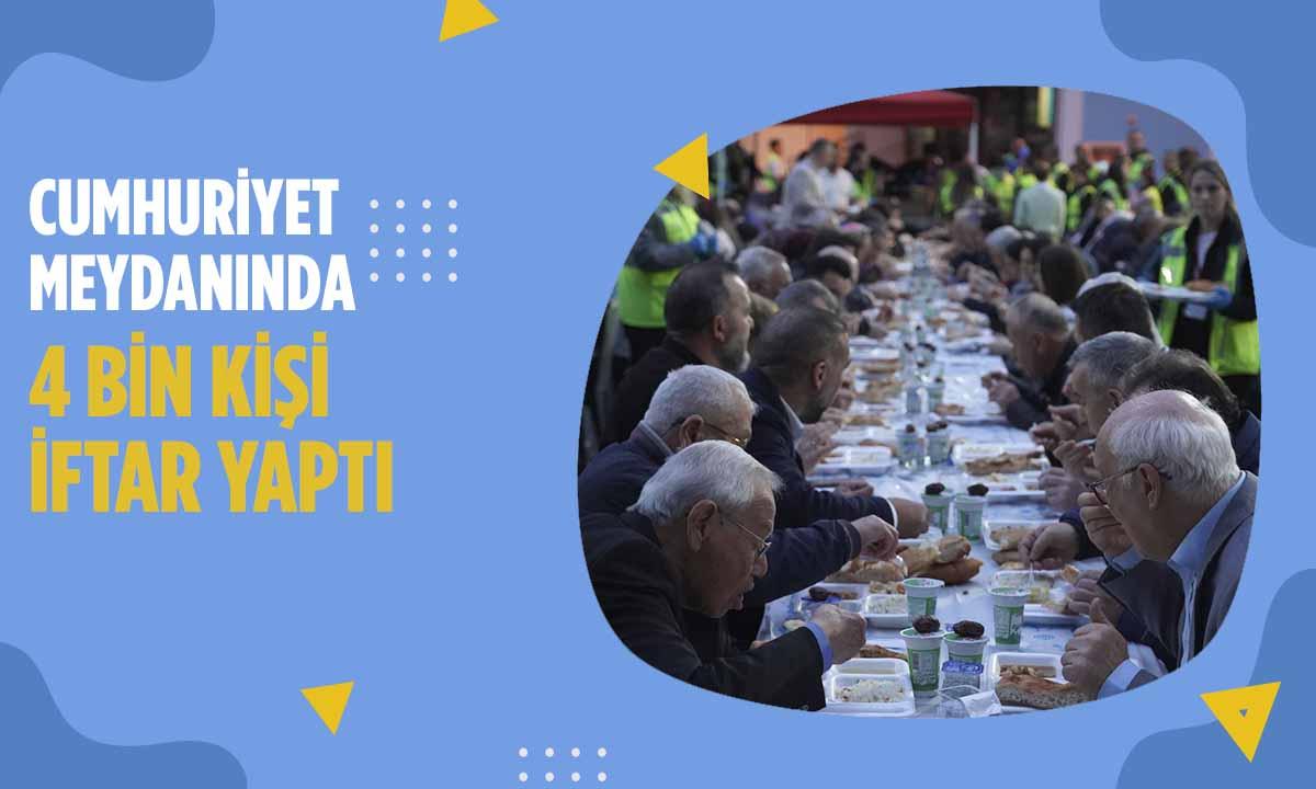 Bilecik Cumhuriyet Meydanında 4 Bin Kişi İftar Yaptı