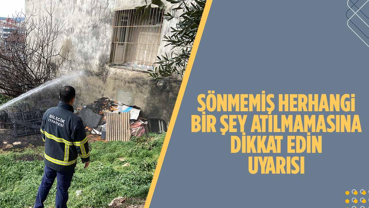 Bilecik Kaya Sokakta Yangın