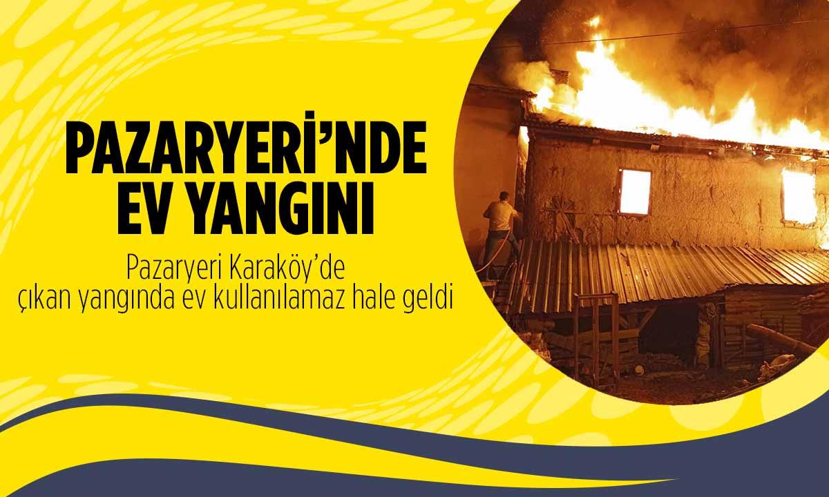 Bilecik Pazaryeri’nde Ev Yangını