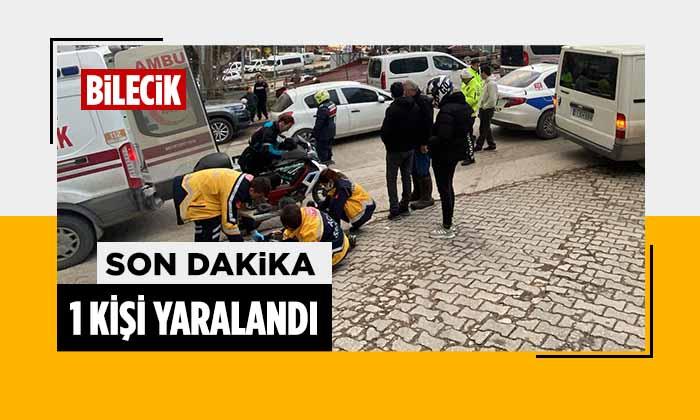 Futbol Sokak Girişinde Motosikletle Kamyonet Çarpıştı