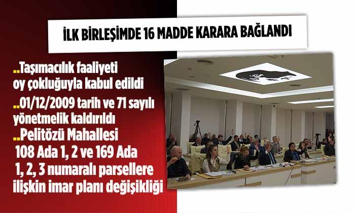 Bilecik Belediye Meclisinin İlk Birleşiminde 16 Madde Karara Bağlandı