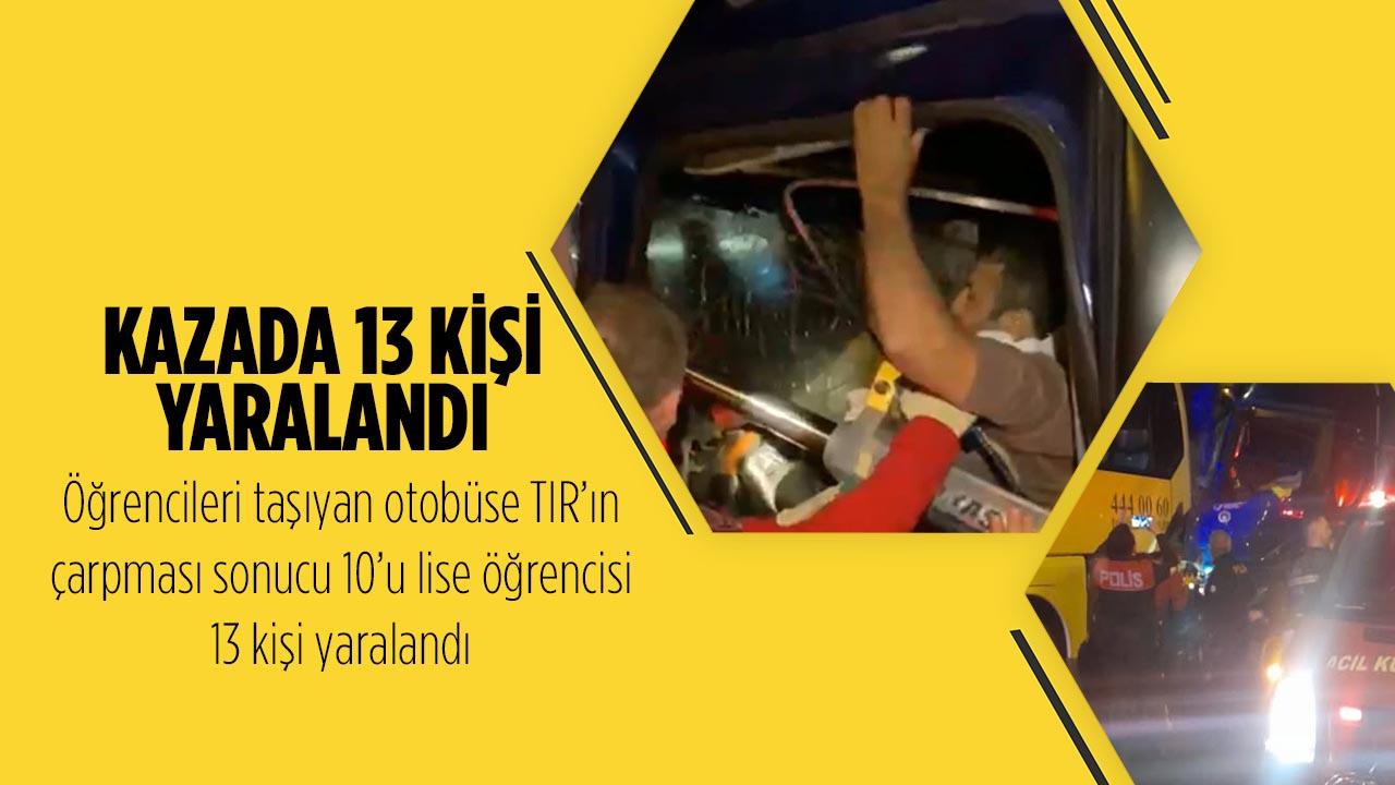 Bilecik’te TIR’ın Otobüse Çarptığı Kazada 13 Kişi Yaralandı