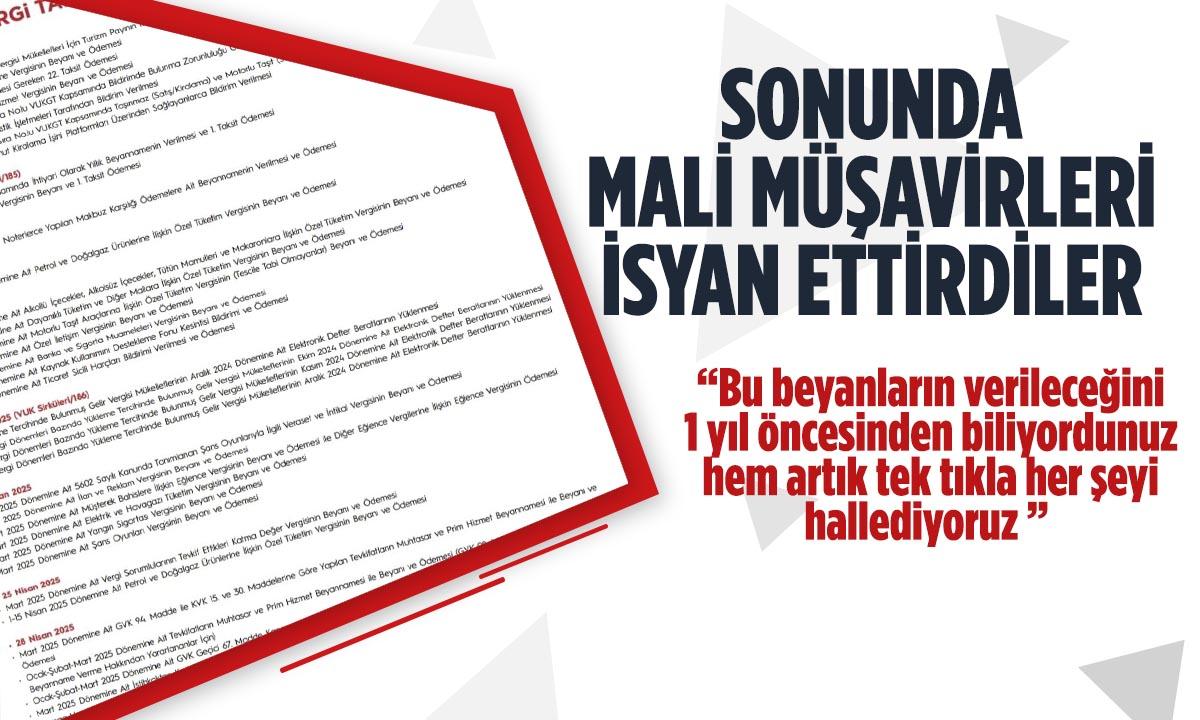 Sonunda Mali Müşavirleri İsyan Ettirdiler