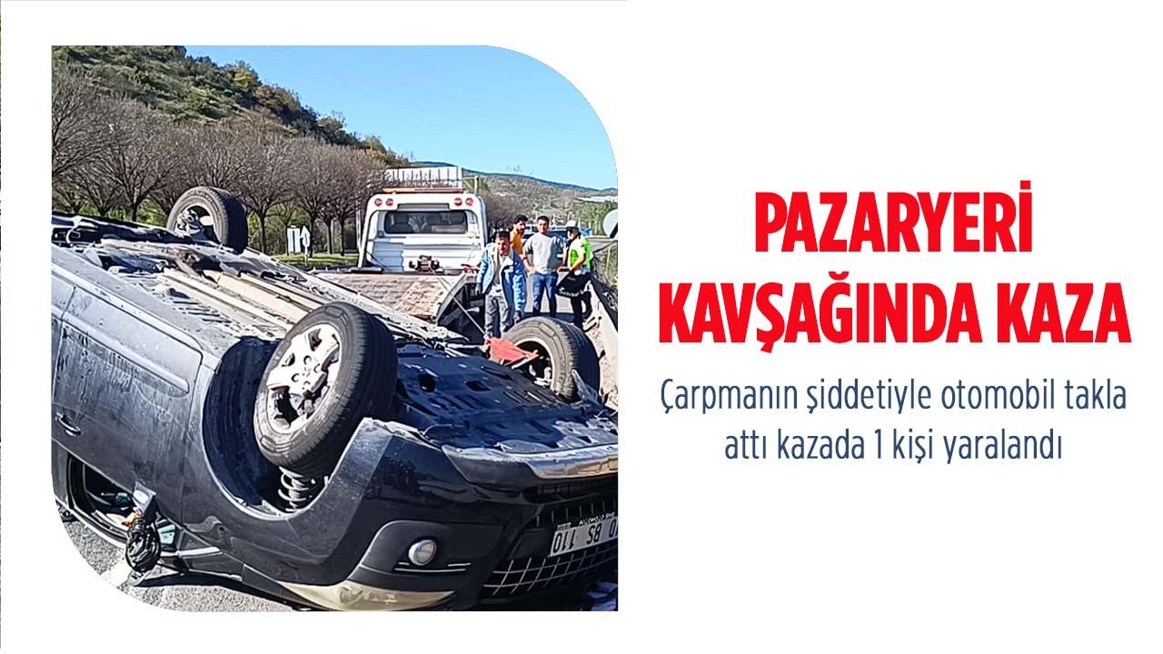 Bilecik Pazaryeri Kavşağında Kaza