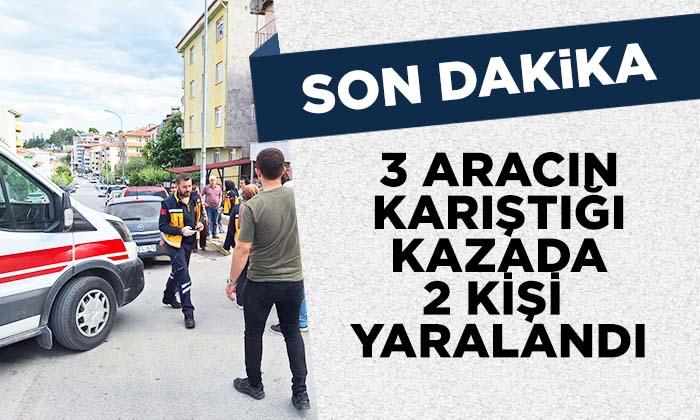 Bilecik’te 3 Araçlı Kazada 2 Kişi Yaralandı