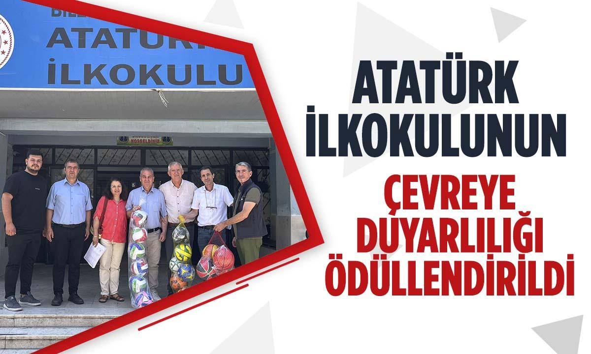 Atatürk İlkokulunun Çevreye Duyarlılığı Ödüllendirildi