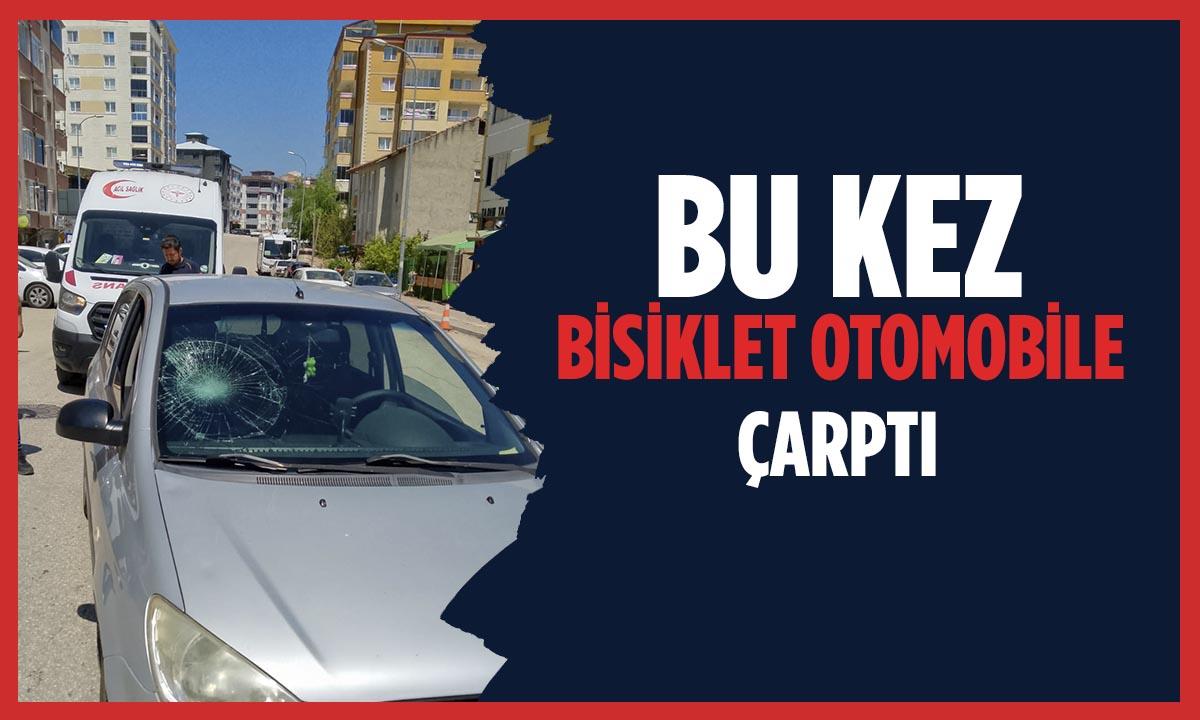 Bilecik’te Bisiklet Otomobile Çarptı