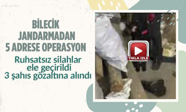 Bilecik Jandarma 5 Adrese Baskın Düzenledi