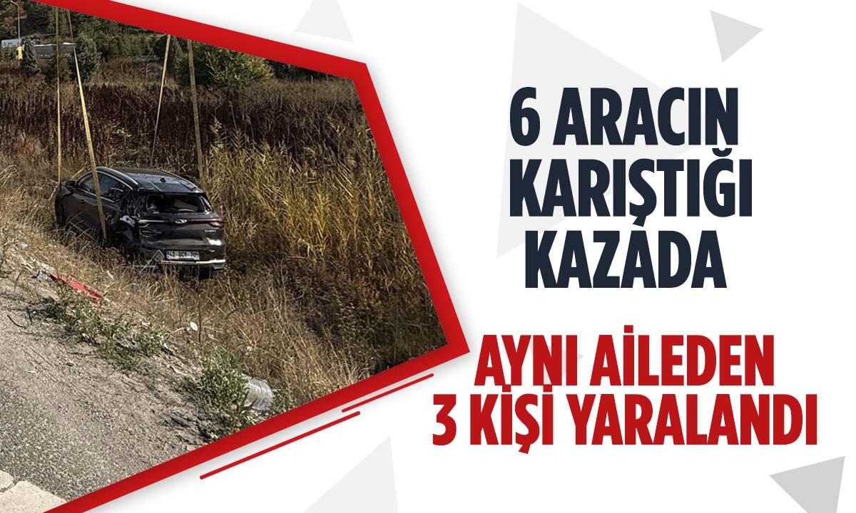 Bilecik’te 6 Aracın Karıştığı Kazada 3 Kişi Yaralandı