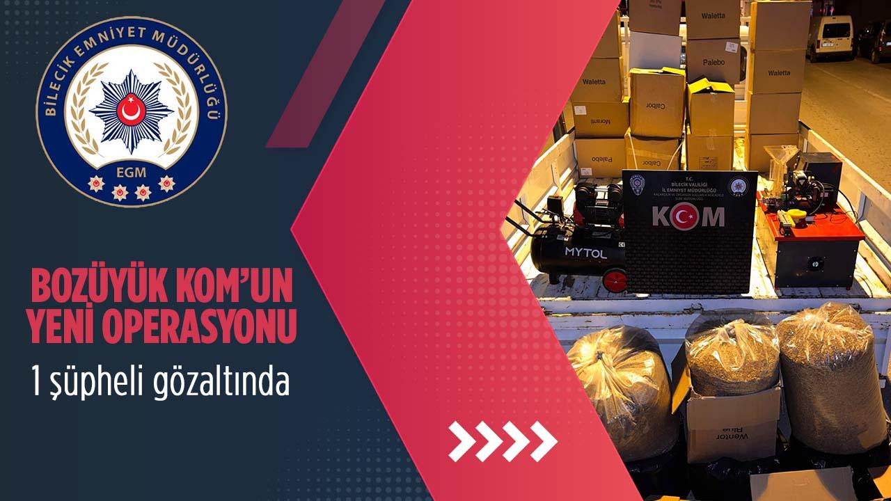 Bozüyük’te Kaçak Tütün Operasyonu: 1 Şüpheli Gözaltında