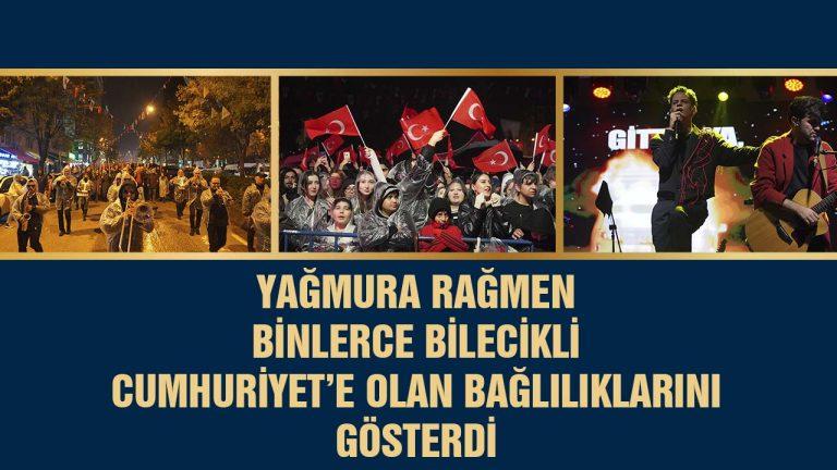 Yağmura Rağmen Binlerce Bilecikli Cumhuriyet’e Olan Bağlılıklarını Gösterdi