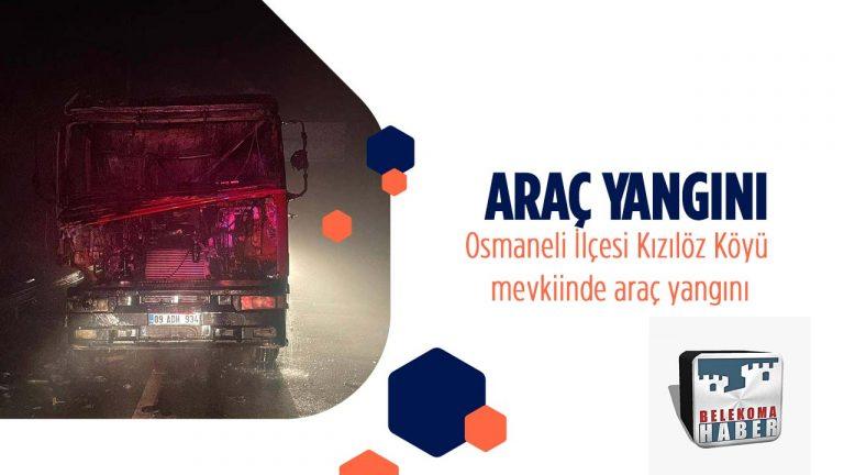 Bilecik’te Günün İlk Saatlerinde Araç Yangını