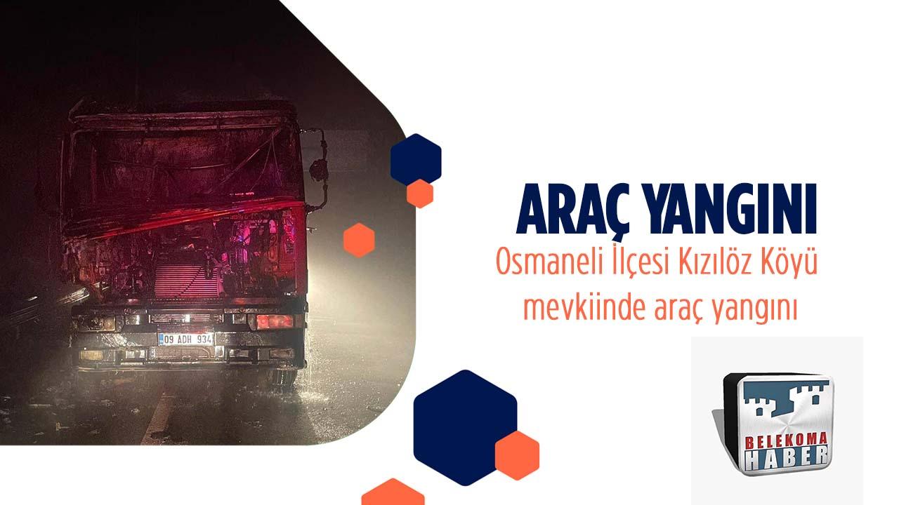 Bilecik’te Günün İlk Saatlerinde Araç Yangını