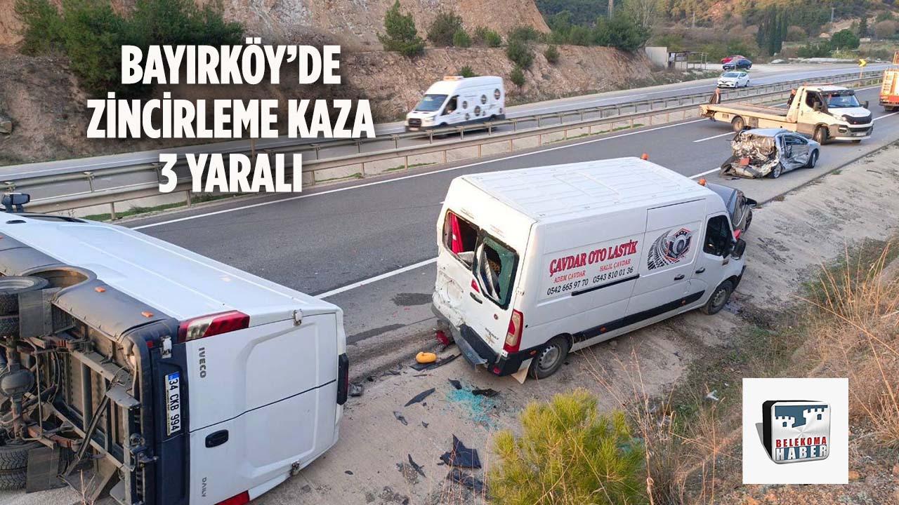 Bilecik’te Zincirleme Kazada 3 Kişi Yaralandı