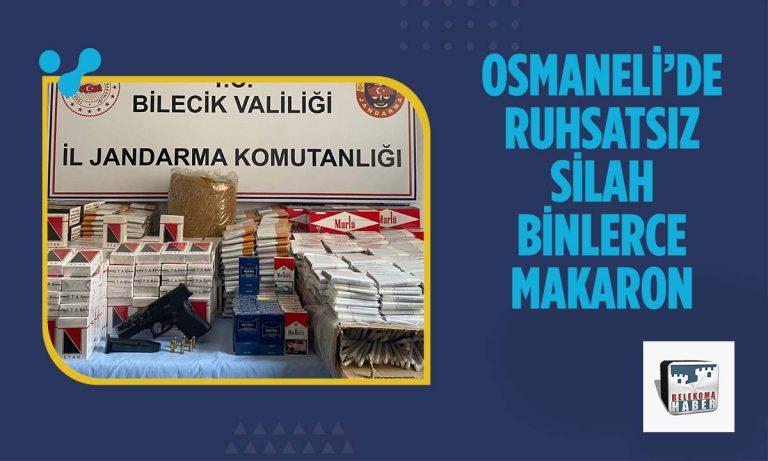 Osmaneli’de Ruhsatsız Silah Binlerce Makaron