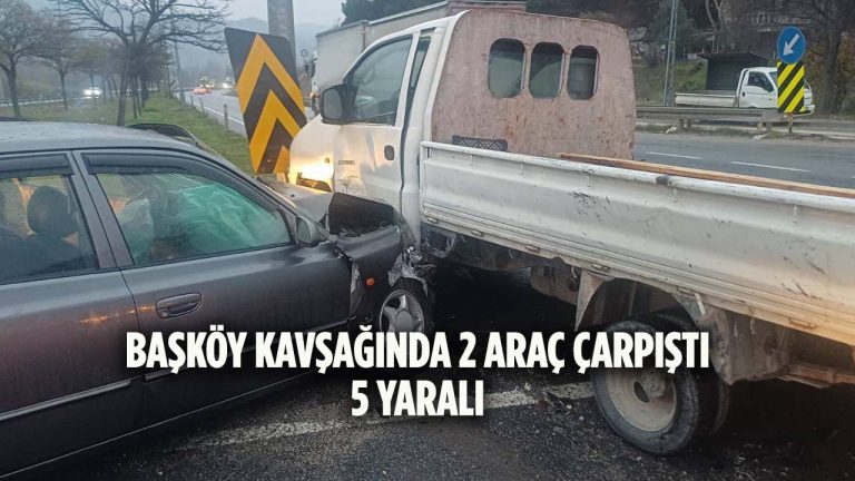 Bilecik’te Korkutan Kaza: Başköy Kavşağı’nda İki Araç Çarpıştı, 5 Yaralı