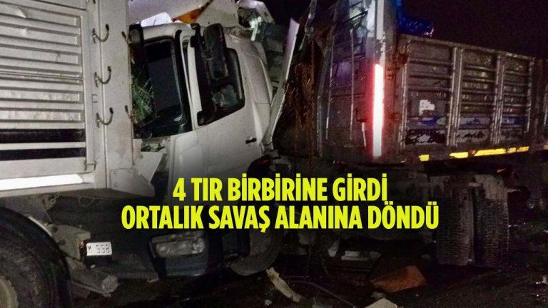 Bozüyük’te Zincirleme Kaza: 4 Tır Birbirine Girdi, Ortalık Savaş Alanına Döndü!
