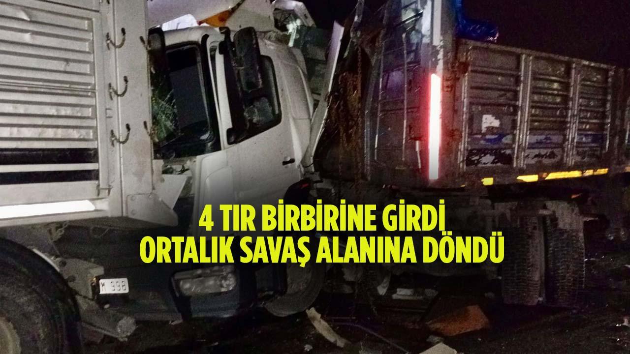 Bozüyük’te Zincirleme Kaza: 4 Tır Birbirine Girdi, Ortalık Savaş Alanına Döndü!