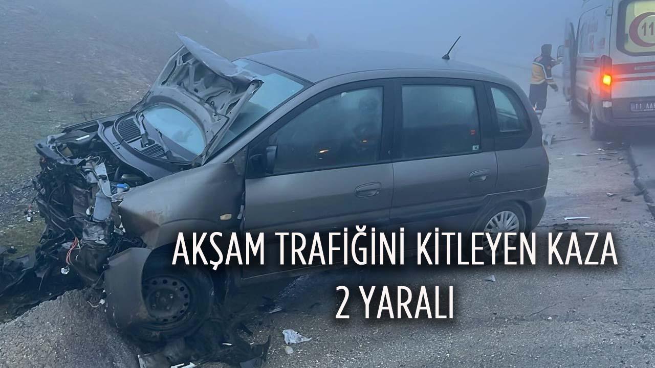 Söğüt-Eskişehir Yolunda Akşam Trafiğini Kilitleyen Kaza: 2 Yaralı
